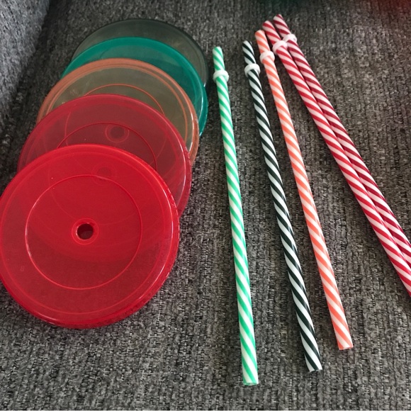 LTD HOLIDAY 2019 STARBUCKS Reusable Cold Cups Lids Straws 5 Pack 24 oz Tumbler - Picture 10 of 12